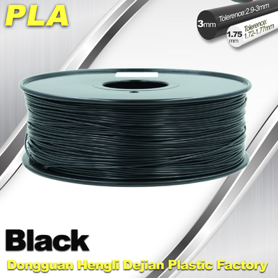Zwarte 3d de Printergloeidraad van PLA 1.75mm/3.0mm 1,0 kg/Broodje