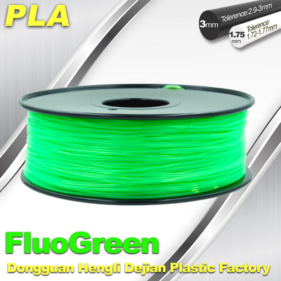 PLA-3d de druk materiële Fluorescente Gloeidraad van Desktoppla voor Markerbot
