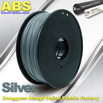 ABS 3d Printergloeidraad met hoge weerstand 1.75mm Zilveren gloeidraadmaterialen