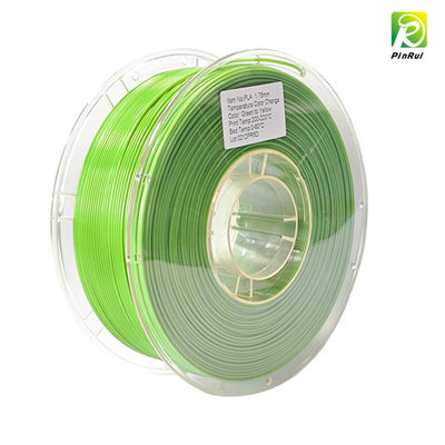 PINRUI 1kg Two-Color Temperature-Responsive PLA 3D Printing Filament Thermal-Active Color-Changing Silk for Plastic Rods