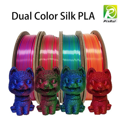 250 g zijde dubbelkleurige tripkleurfilament voor FDM 3D printer pla filament