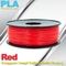 Douane Stevige Rode pla filamente 1.75mm/3mm 3d uitdrijvend materiaal