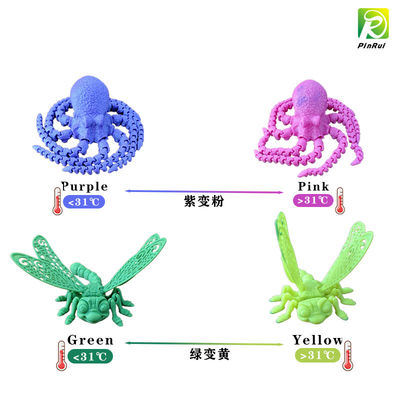 PINRUI 3D-printerfilament, PLA-filament met temperatuurverandering van kleur 1,75 mm, netjes gewonden 3D-printerfilament,
