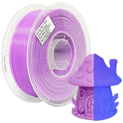 PINRUI Glow-in-the-Dark PLA filament Purple Color 3D printer staven verkrijgbaar
