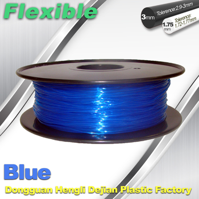 Hoge Zachte Rubber 3D de Printergloeidraad van TPU 1.75mm/3.0Mm in Blauw