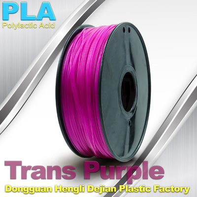 Met hoge weerstand trans Purpere 3d de Printergloeidraad van PLA, Cubify en OMHOOG 3D Drukmateriaal