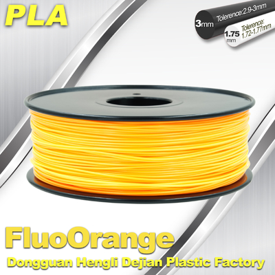 1.75mm PLA de Fluorescente Materiële Hoge Stijfheid van de Gloeidraad 3D Druk