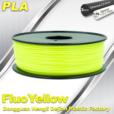 Van de de Printer Fluorescente Gloeidraad van PLA fluo-Gele 3D materialen 1.75/3.0mm