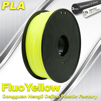 Gloeidraad van de de Fluorescentie Gele Kleur PLA van de Desktop 3d druk materiële