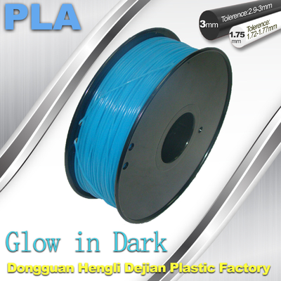 1.75mm 3mm PLA gloeidraadgloed met hoge weerstand in de donkere gloeidraad voor 3d printer