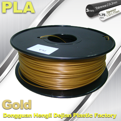 1.75mm/3.0mm Gouden PLA 3d biologisch afbreekbare Printergloeidraad 100%