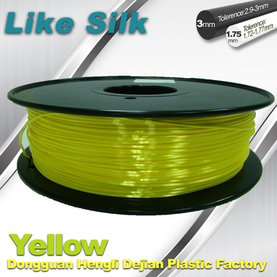 De gele Samenstelling van het de Gloeidraadpolymeer van de Kleuren 3D Printer (als Zijde) 1.75mm/3.0mm Gloeidraad