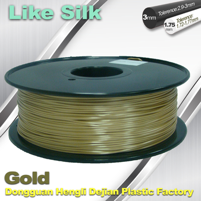 3D de Printergloeidraad van polymeersamenstellingen, 1.75mm/3.0mm, Gouden Kleuren. Als Zijdegloeidraad