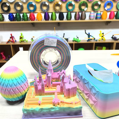 PINRUI 3D printer Filament Regenboog Dromerige kleur 1,75 mm 1 kg Meerdere kleuren passen bij de meeste FDM-printers